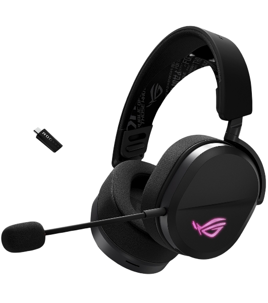 Гарнитура ASUS A501 ROG чёрный, беспроводная, Bluetooth, подсветка