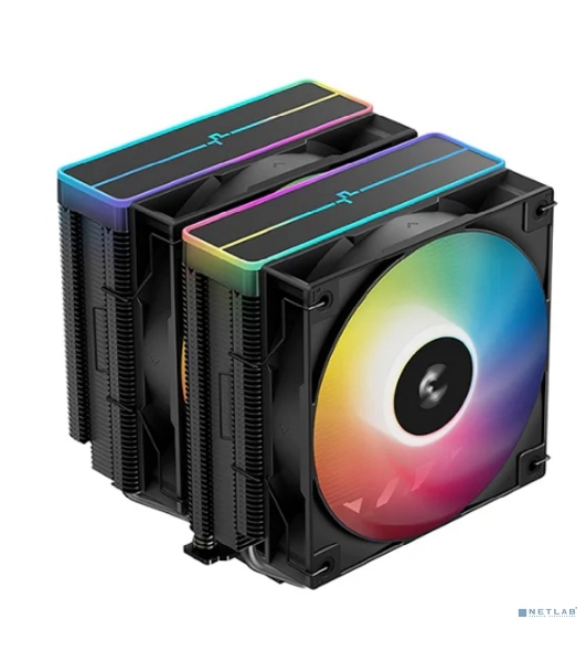 Кулер для процессора DEEPCOOL AG620 BK ARGB V2 черный 120мм алюминий+медь 1850rpm 29.4db 4-pin 260W 157мм