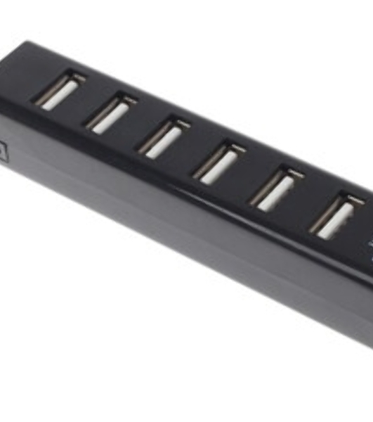 Разветвитель USB Rexant на 7 портов черный