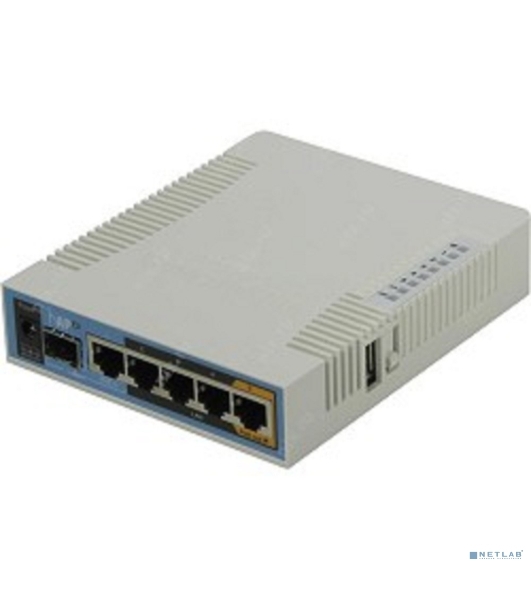 Сетевое оборудование MikroTik RB962UiGS-5HacT2HnT Роутер 2.4+5ГГц, 802.11a/b/g/n/ac, 5x Ethernet 1G, 1x SFP