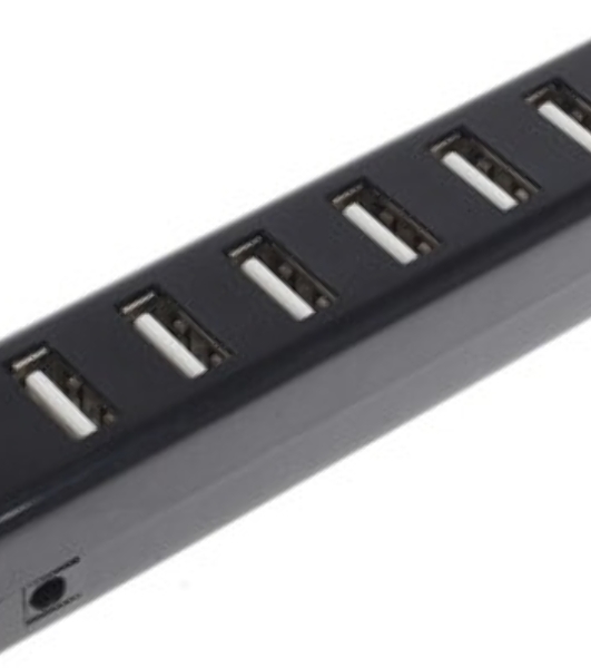 Разветвитель USB Rexant на 7 портов черный