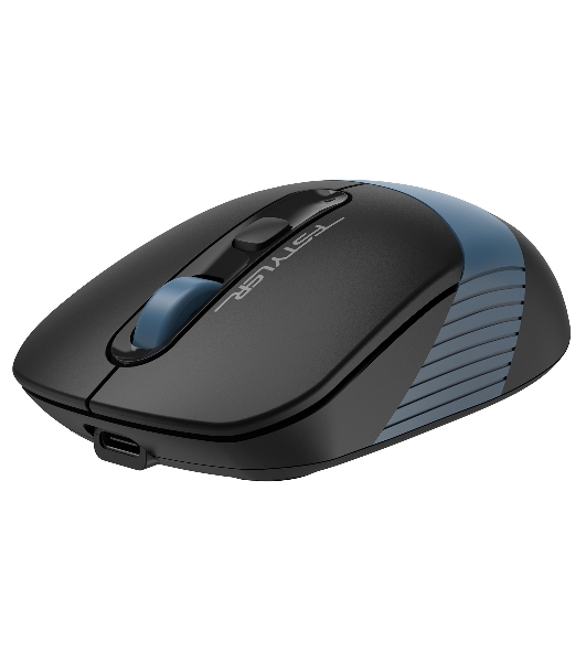 Мышь беспроводная A4Tech Fstyler FB10C черный/синий, 2000 dpi, радиоканал, Bluetooth, USB, кнопки - 4