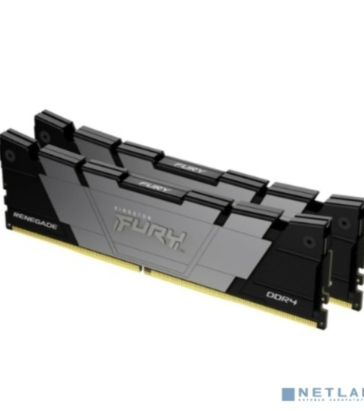 Оперативная память Kingston Fury Renegade, DDR4, 32GB (2x16GB), 3200MHz, CL16, DIMM, с радиаторами, серый/черный