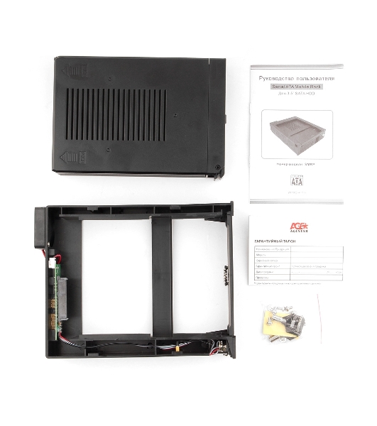 Салазки Mobile rack 3,5'' SATA I/II/III AgeStar SMRP (BLACK), черный