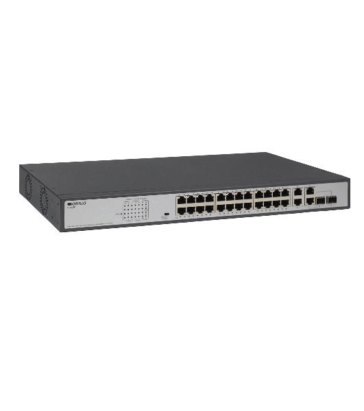 Коммутатор Origo OS2228P/370W OS2228P/370W/B1A (L2) 26x1 Гбит/с 2SFP 24PoE+ 370W неуправляемый