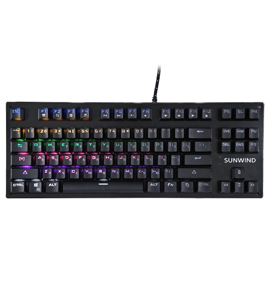 Клавиатура SunWind SW-K900G проводная, USB Type-A, чёрный