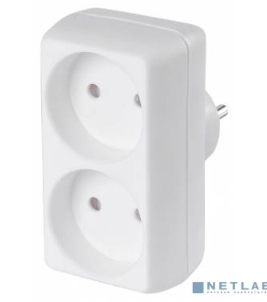 Сетевой разветвитель Buro BU-PS2-W (2 розетки) белый (пакет ПЭ)