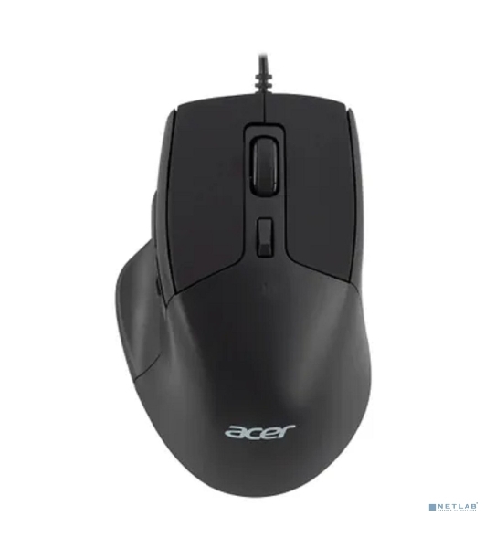 Мышь проводная Acer OMW130 черный, 3600 dpi, USB, кнопки - 6