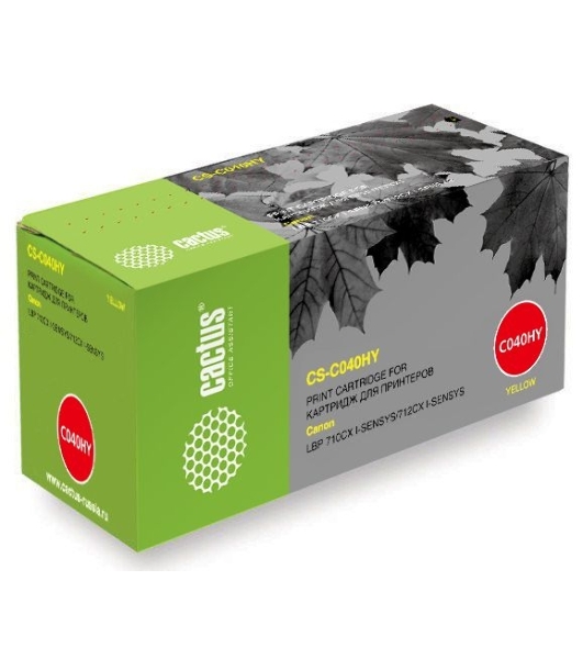 Картридж лазерный Cactus CS-C040HY желтый (10000 стр.) для Canon LBP 710CX I-SENSYS/712CX I-SENSYS