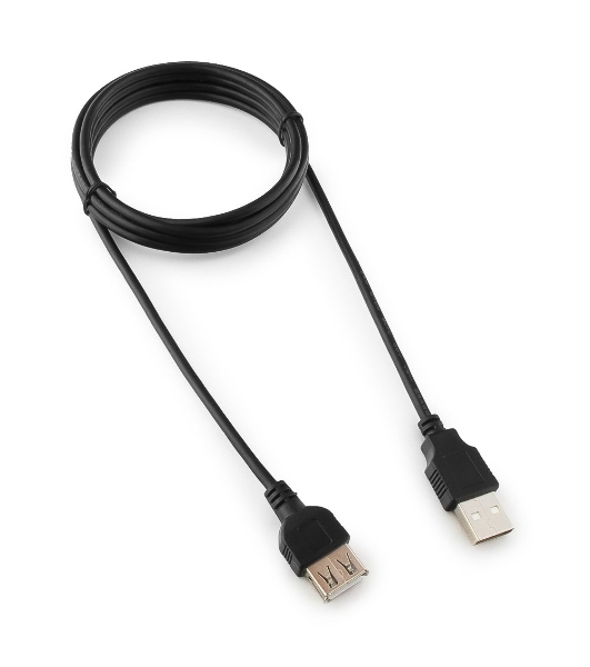 Кабель-удлинитель USB2.0 Cablexpert CC-USB2-AMAF-6B-N, AM/AF, медь, серия Pro, 1.8м, черный, пакет