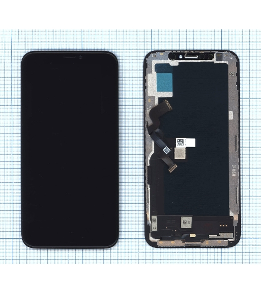 Дисплей Amperin для Apple iPhone XS в сборе с тачскрином (Soft Oled), черный