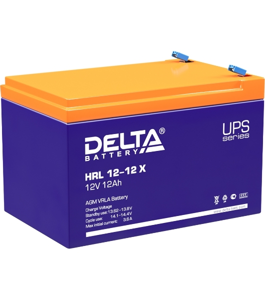 Батарея Delta HRL 12-12 X (12А\ч, 12В) свинцово- кислотный аккумулятор