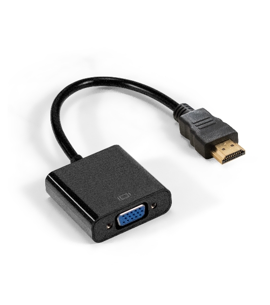 Кабель-переходник HDMI-VGA ExeGate EX-HDMIM-VGAF-0.2 (19M/15F, 0,2м)