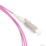 Пигтейл Cabeus, LC/UPC, OM4 50/125, 1,5м, серый хвостовик, розовый, фото 1