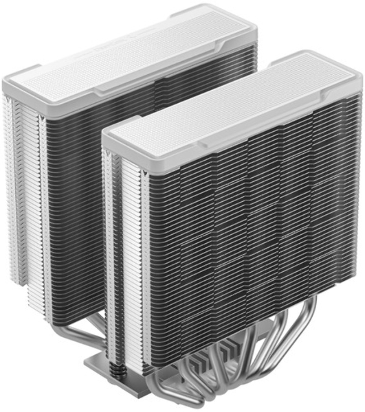 Кулер для процессора DEEPCOOL AG620 G2 WH LGA1954/1851/1700/AM5/AM4 (9шт/кор, TDP 270W, PWM, DUAL Black Fan 120mm, 6 тепл. трубок, белый) RET