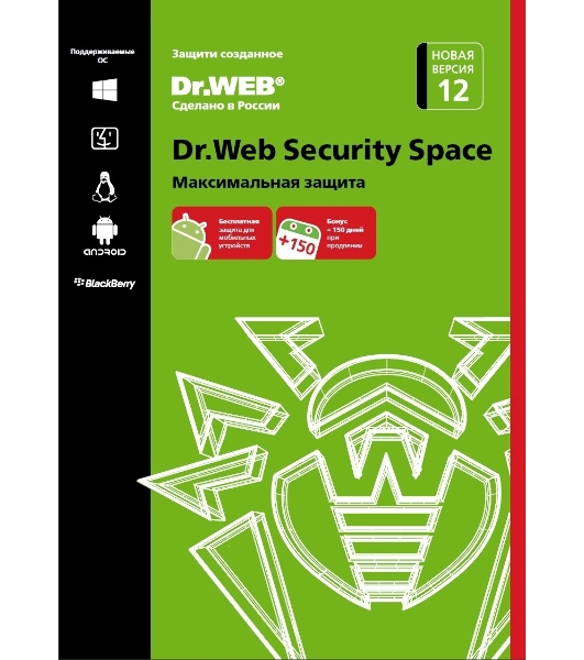 Программное обеспечение DR.WEB Security Space 1 ПК/1 год (BHW-B-12M-1-A3)