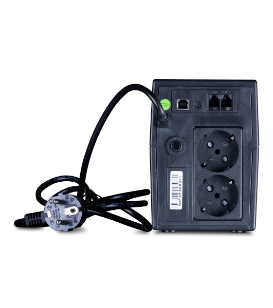 Источник бесперебойного питания ExeGate Power Smart ULB-800 LCD 800VA, черный, 2 евророзетки, USB
