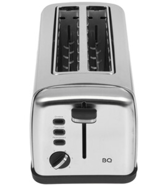Тостер BQ T2003 чёрный/нержавеющая сталь, 1500 Вт, 2 слота