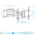 Кронштейн для телевизора Arm Media PARAMOUNT-70 черный, 32'-90' макс. 65 кг, настенный, поворотно-выдвижной и наклонный, фото11