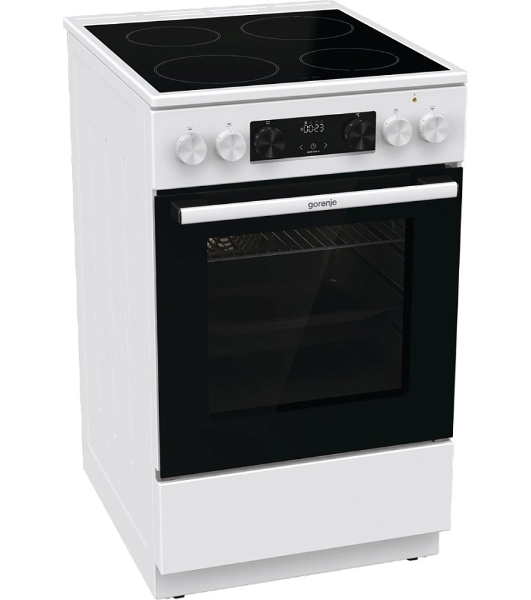 Плита электрическая Gorenje GEC5C61WG белый, конфорок 4 электрических, духовка 70 л, 50 см x 85 см x 59.4 см (без крышки)