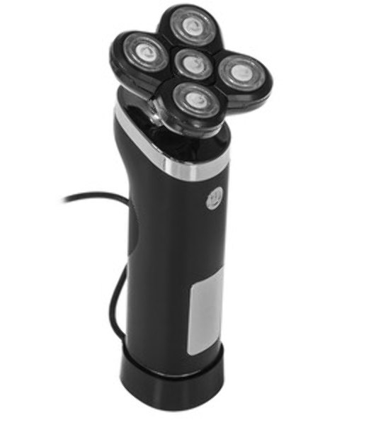 Электробритва Centek CT-2151 (черный) ротор 4D, влажное бритье, 5 плав.голов, USB, зарядка 1 час, LiIon800мAч