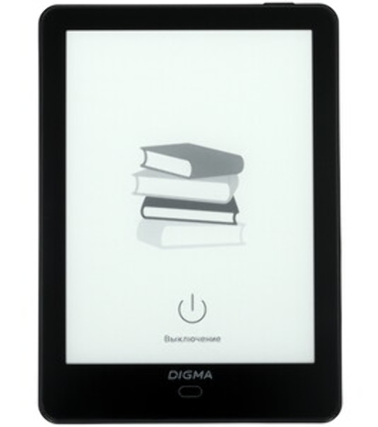 Электронная книга Digma P6 6' E-Ink Kaleido 1072x1448 Touch Screen 1.8Ghz 3072/32Gb/SD/microSDHC темно-серый