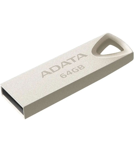 Флешка USB ADATA UV210 (AUV210-64G-RGD), 64Gb, USB 2.0, R/W 15/5, серебро