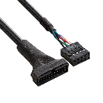 Кабель-переходник USB 2.0-USB 3.0 ExeGate EX-CC-U3U2-0.15 (9pin(F)/19pin(M), 0,15м), фото2