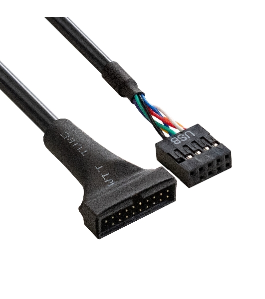 Кабель-переходник USB 2.0-USB 3.0 ExeGate EX-CC-U3U2-0.15 (9pin(F)/19pin(M), 0,15м)