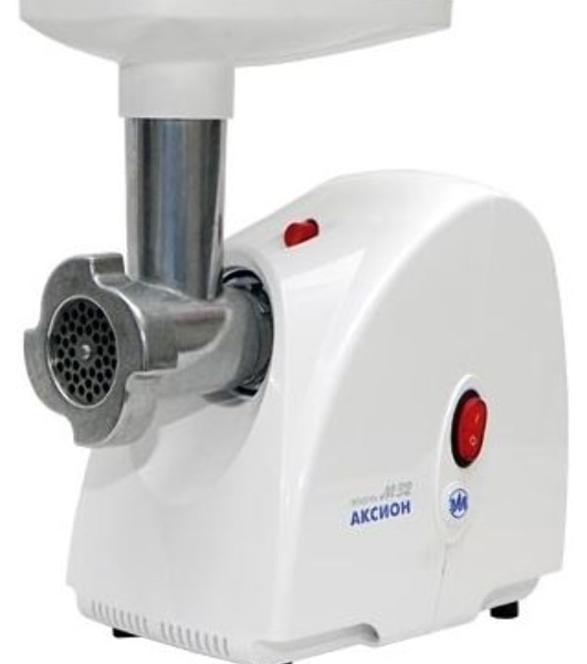 Мясорубка электрическая Аксион М32.03 белый, 1500 Вт, 1.7 кг/мин, защита от перегрузки, насадки - 5