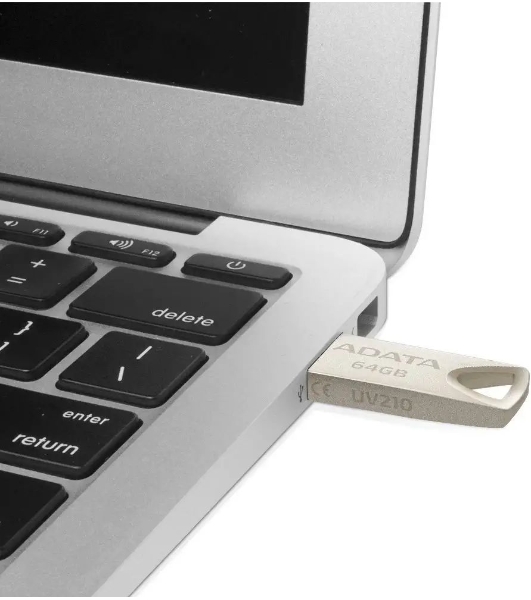 Флешка USB ADATA UV210 (AUV210-64G-RGD), 64Gb, USB 2.0, R/W 15/5, серебро