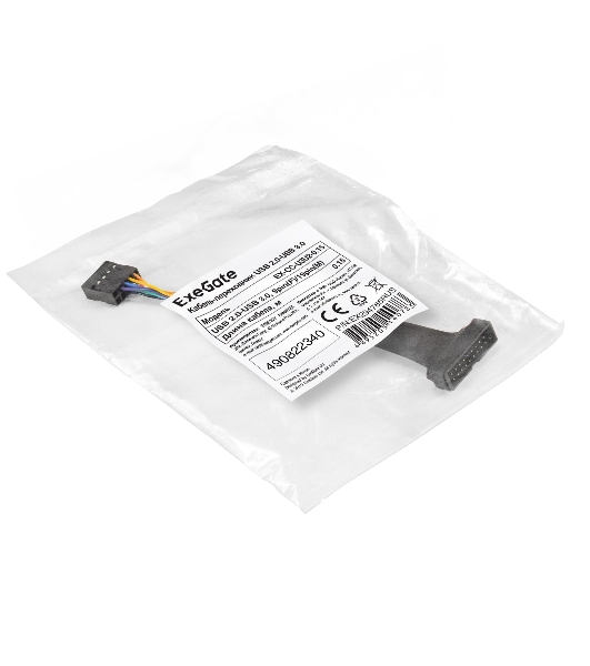 Кабель-переходник USB 2.0-USB 3.0 ExeGate EX-CC-U3U2-0.15 (9pin(F)/19pin(M), 0,15м)