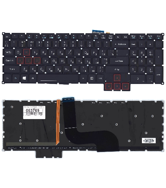 Клавиатура для ноутбука Acer Predator 15 G9-591 черная с подсветкой