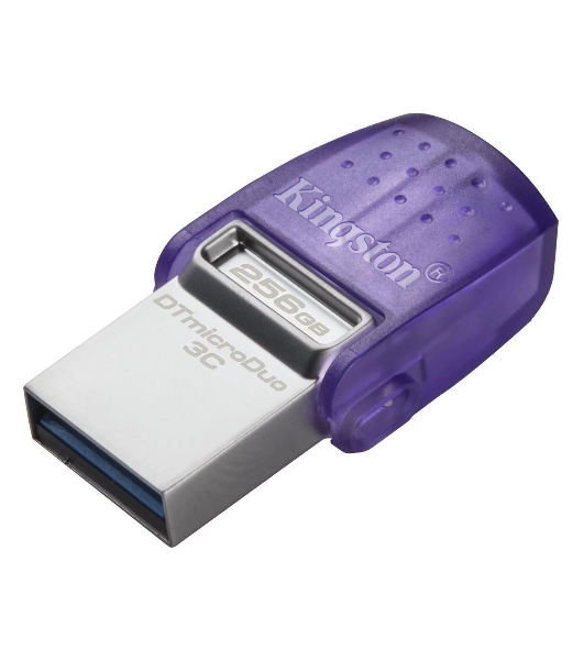 Флешка USB Kingston DataTraveler microDuo 3C (DTDUO3CG3/256GB), 256Gb, USB 3.2 Gen 1/Type-C, R/W 200/15, фиолетовый