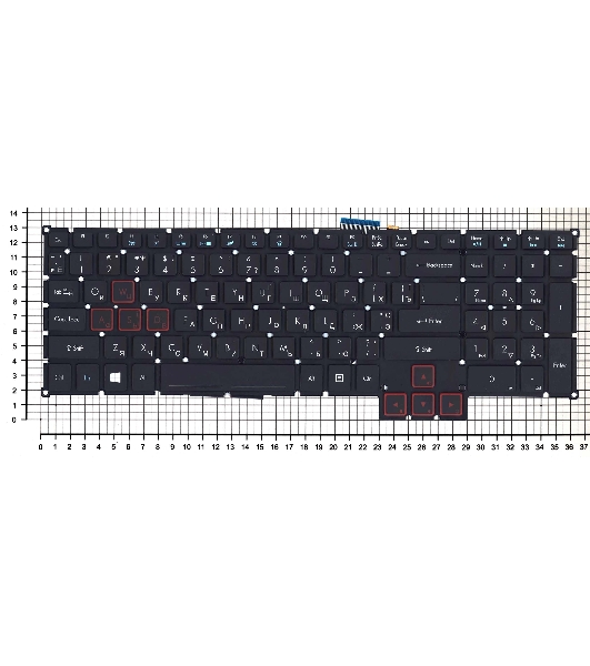 Клавиатура для ноутбука Acer Predator 15 G9-591 черная с подсветкой