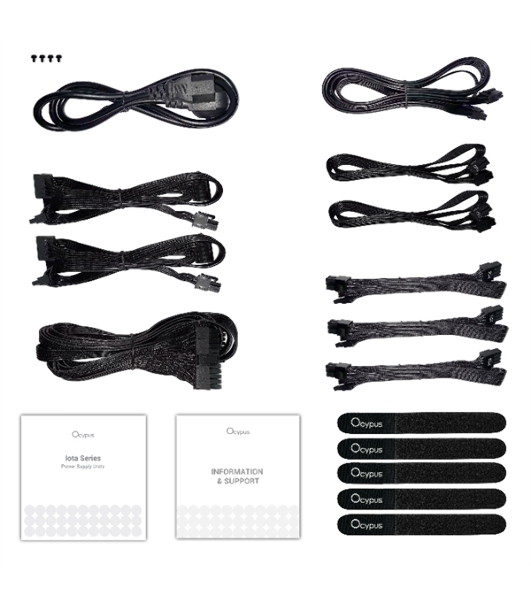 Блок питания 750W Ocypus Iota P750 (ATX, 80 PLUS Gold, APFC, 20+4 pin, 120мм fan, PCI-E 6+2Px3, 8xSATA) (Iota-P750-G1FFBK024X-EU)