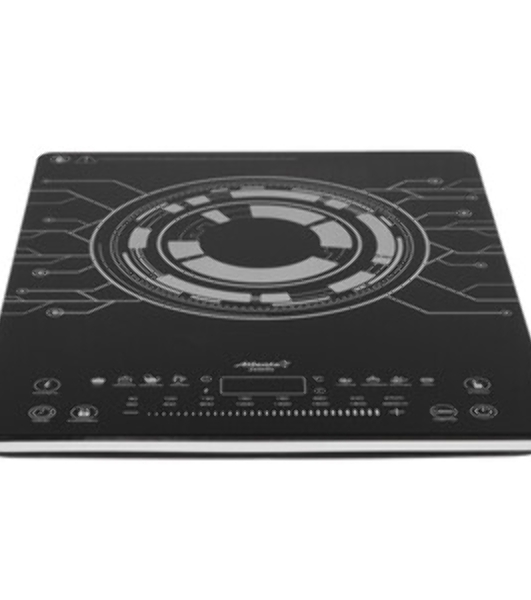 Плита настольная электрическая Atlanta ATH-1760 черный, 2 кВт, индукция, конфорки - 1, стеклокерамика, сенсор
