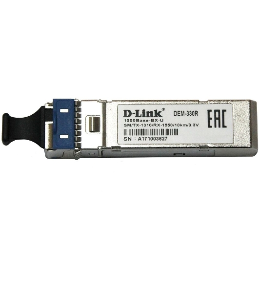 Трансивер D-Link 330R/10KM/A1A WDM SFP 1x1000Base-BX-U Tx:1310nm Rx:1550nm
