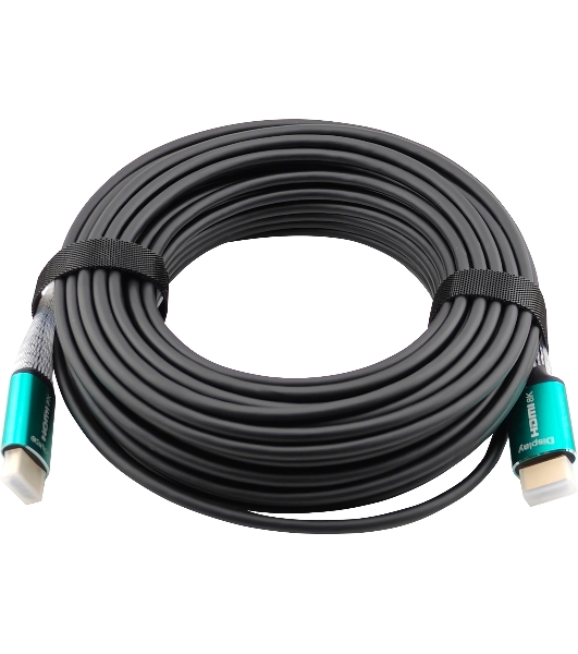 Кабель аудио-видео Cactus CS-HDMI-AOC-2.1-20 HDMI (m)/HDMI (m) 20м. позолоч.конт. черный