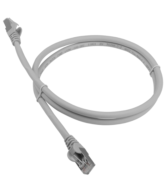 Патч-корд LANMASTER FTP LAN-PC45/S6A-5.0-GY вилка RJ-45-вилка RJ-45 Cat.6А 5м серый LSZH (уп.:1шт)