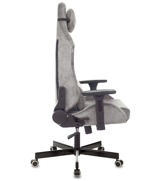 Кресло Бюрократ Knight N1 Fabric серый, ткань, 120 кг, механизм качания