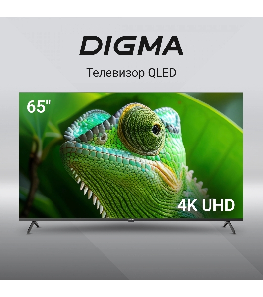 Телевизор Digma 65' DM-LED65UQB31 черный QLED 4K UHD 60Hz Google TV
