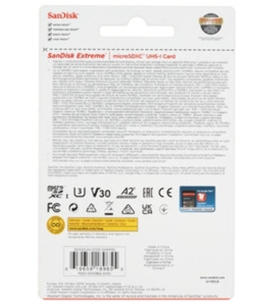 Флеш карта microSD 512Gb SanDisk microSDXC Class 10 UHS-I A2 C10 V30 U3 Extreme 190MB/s