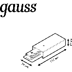 Адаптер питания для подключения трековых шинопроводов к сети Gauss белый, фото2