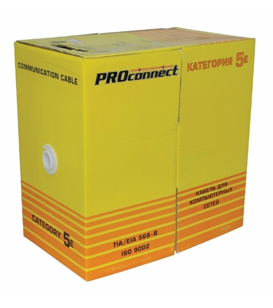 Кабель PROconnect Кабель UTP cat.5e 4 пары (305м) 0.4 мм CCA