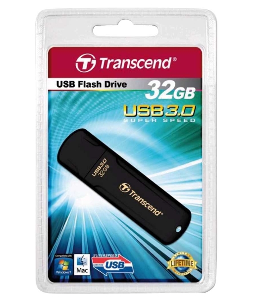 Флешка USB Transcend Jetflash 700 (TS32GJF700), 32Gb, USB 3.0, R/W 70/20, черный