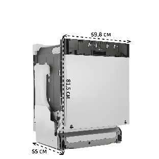 Встраиваемая посудомоечная машина Bosch SMV25EX02E, 59.8 см, 13 компл., 48 дБ, класс E