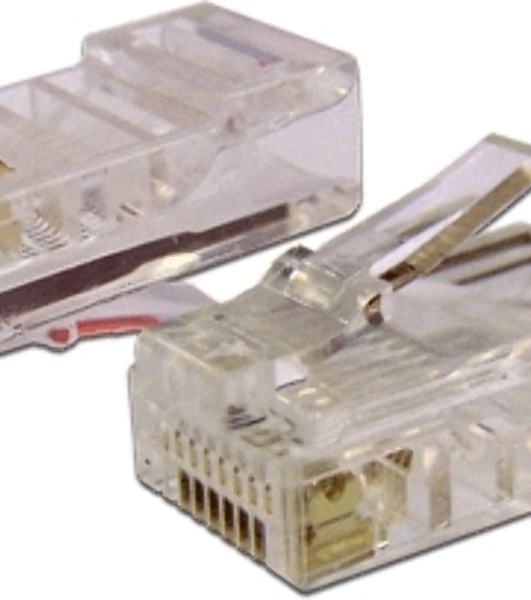 Коннектор RJ45 UTP 8P8C, универсальный, со вставкой, cat.5e, 100 шт.