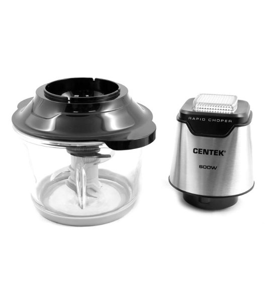 Чоппер Centek CT-1392 Сталь 600Вт 6 лезвий, стеклянная чаша 1,2л, разборные ножи