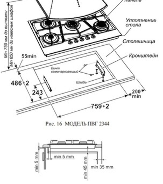 Газовая варочная панель Gefest PVG 2344 14843001